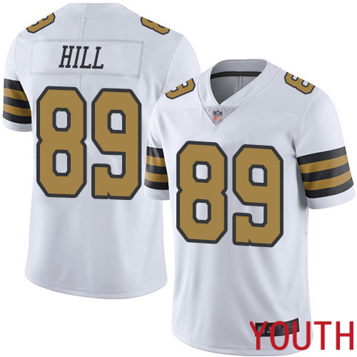 New Orleans Saints Limited White Youth Josh Hill Jersey NFL Football #89 Rush Vapor Untouchable Jersey